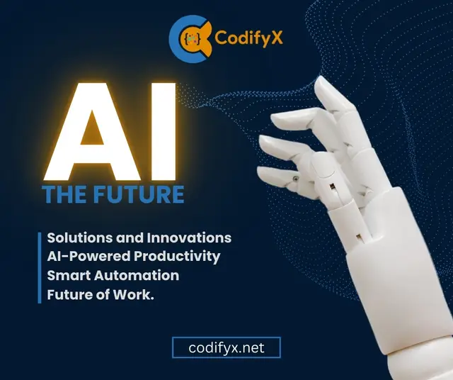 AI: The Future — CodifyX, banner design by Saif Kasbati
