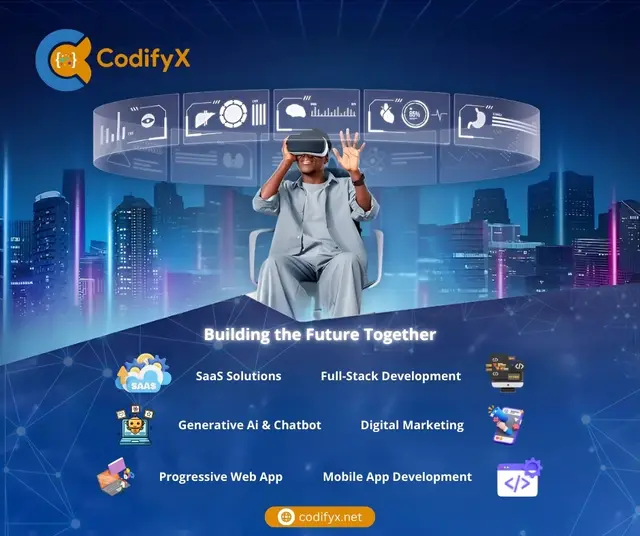 Building the Future Together — CodifyX, banner design by Saif Kasbati