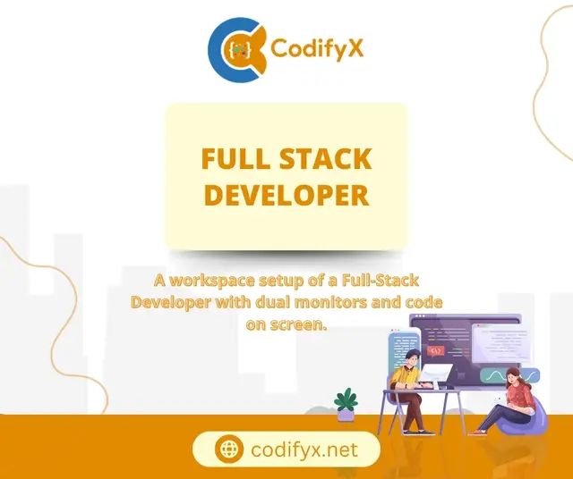 Full Stack Developer — CodifyX, banner design by Saif Kasbati