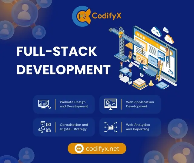 Full-Stack Development — CodifyX, banner design by Saif Kasbati