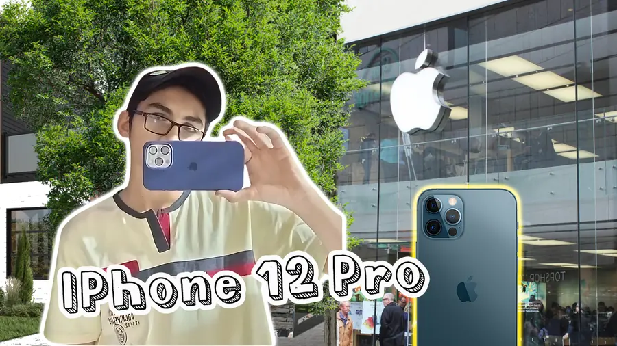 iPhone 12 Pro Thumbnail — YouTube video thumbnail, banner design by Saif Kasbati