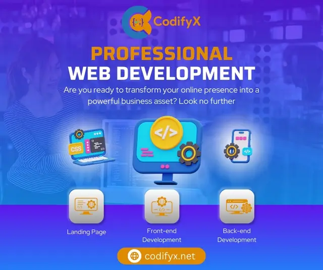 Professional Web Development — CodifyX, banner design by Saif Kasbati