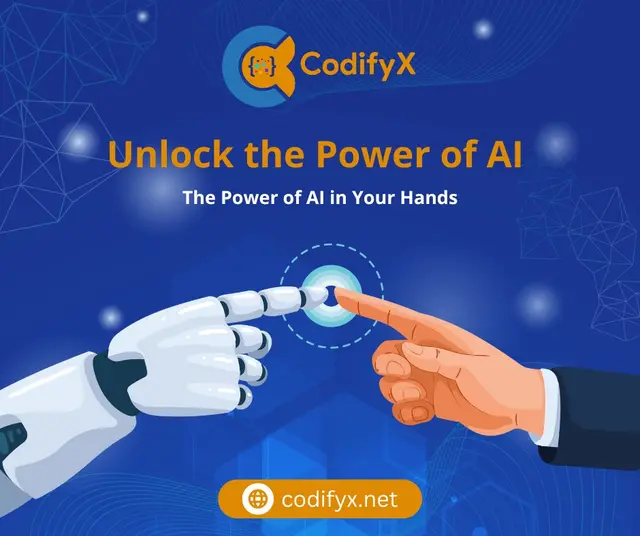 Unlock the Power of AI — CodifyX, banner design by Saif Kasbati