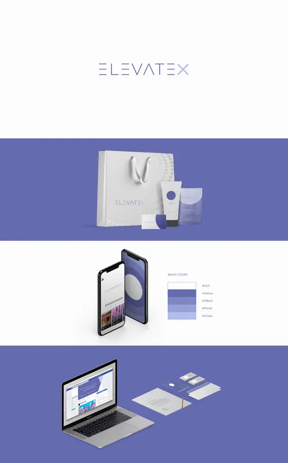 ElevateX Brand Identity — Blue edition, brand identity by Saif Kasbati
