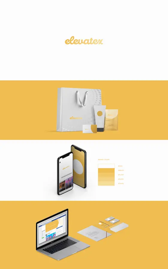 Elevatex Brand Identity — Gold edition, brand identity by Saif Kasbati