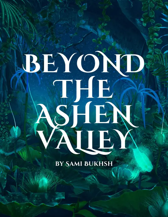 Beyond the Ashen Valley — Book cover, forest, print design by Saif Kasbati