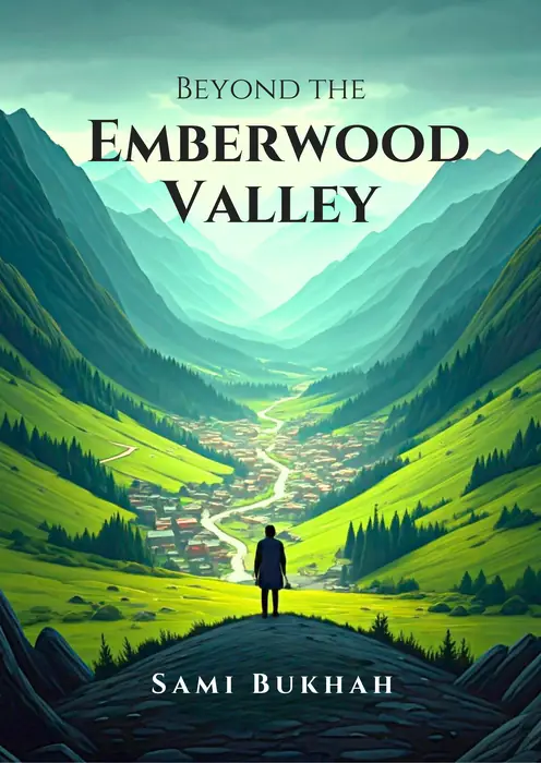 Beyond the Emberwood Valley — Book cover, print design by Saif Kasbati