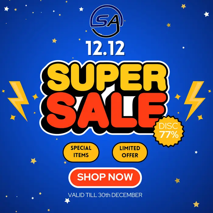 12.12 Super Sale Post — Square Accessories, social media post design by Saif Kasbati