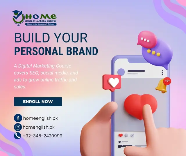 Build Your Personal Brand — House of Modern English, social media post design by Saif Kasbati