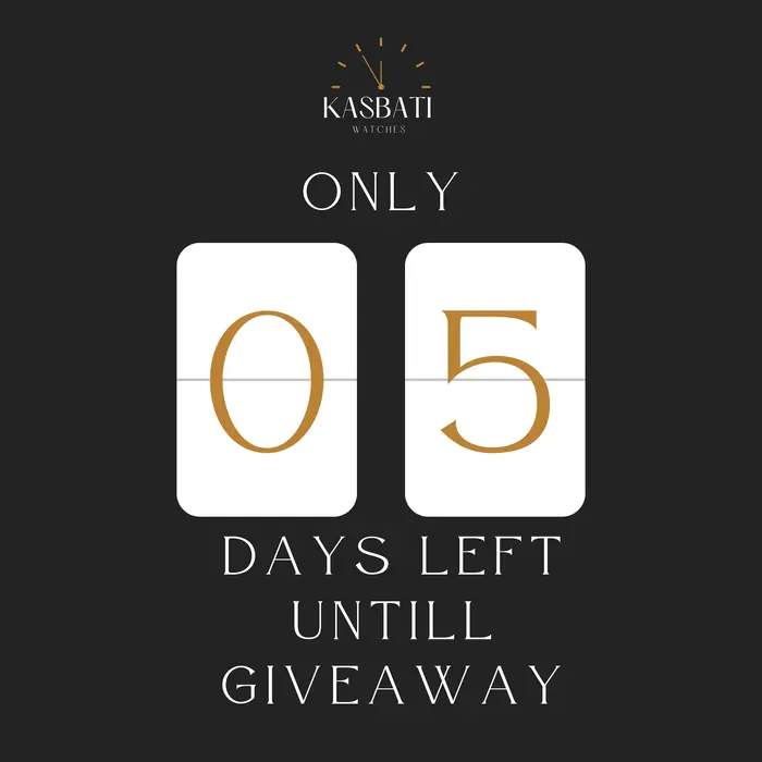 Kasbati Watches — Giveaway countdown, social media post design by Saif Kasbati