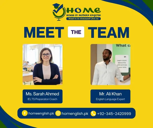 Meet the Team — House of Modern English, social media post design by Saif Kasbati
