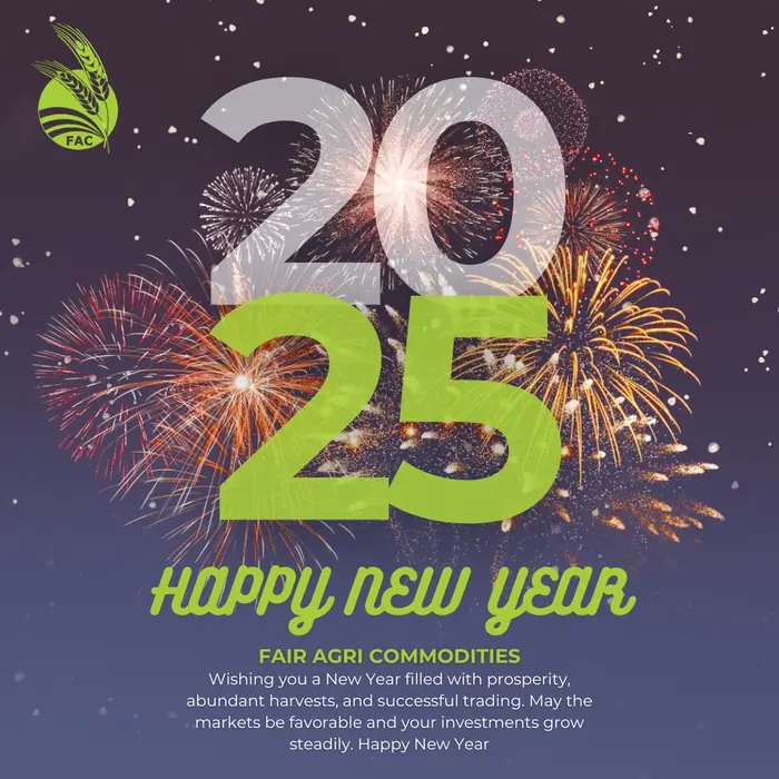 New Year Greeting — Fair Agri Commodities, social media post design by Saif Kasbati