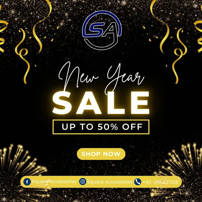 New Year Sale Post — Square Accessories, social media post design by Saif Kasbati
